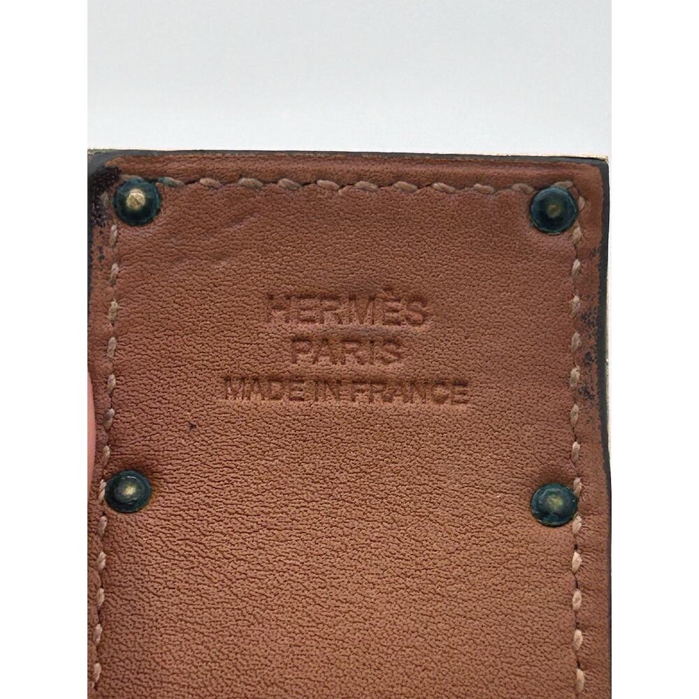 Authentic Hermes Kelly Bangle Bracelet Black Leather Gold Metal Accessory France - Picture 7 of 8